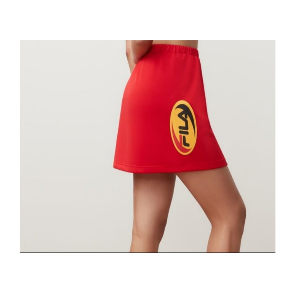 Fila Red Skirt with Yellow Logo